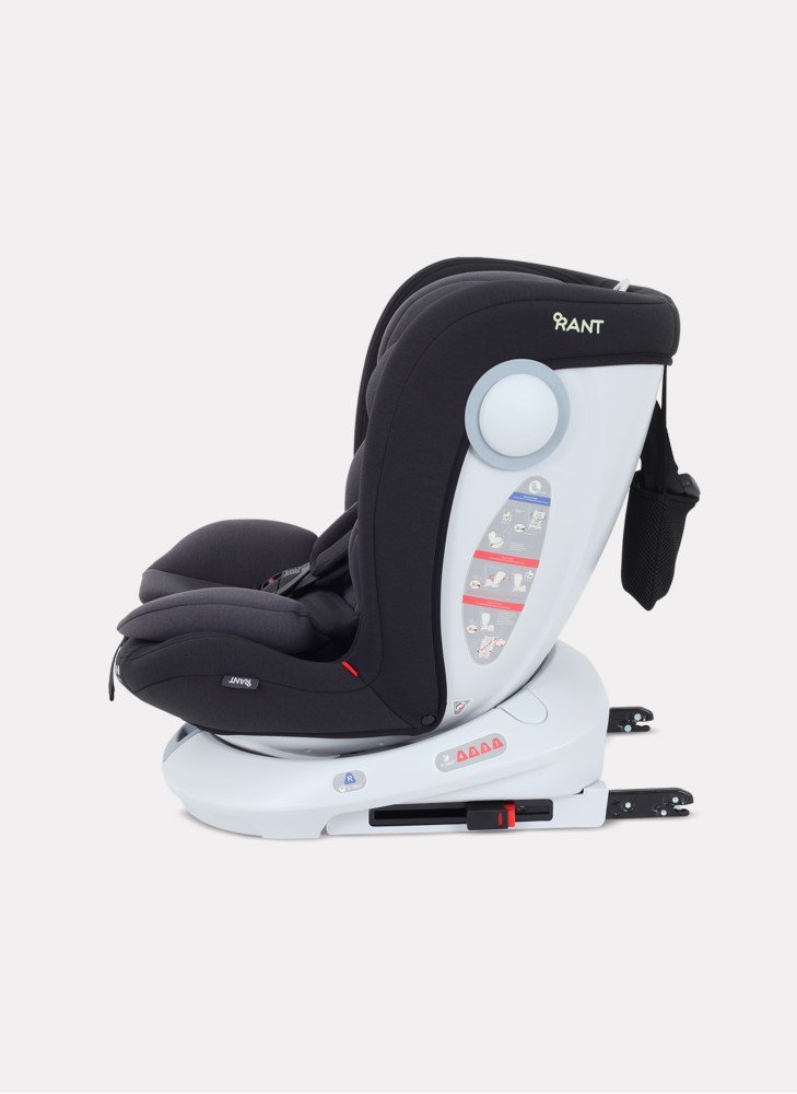 Детское автокресло Rant Drive Isofix для роста 40-150 см | Серое | Группа 0-1-2-3 (0 - 36 кг) | С поворотной базой на 360