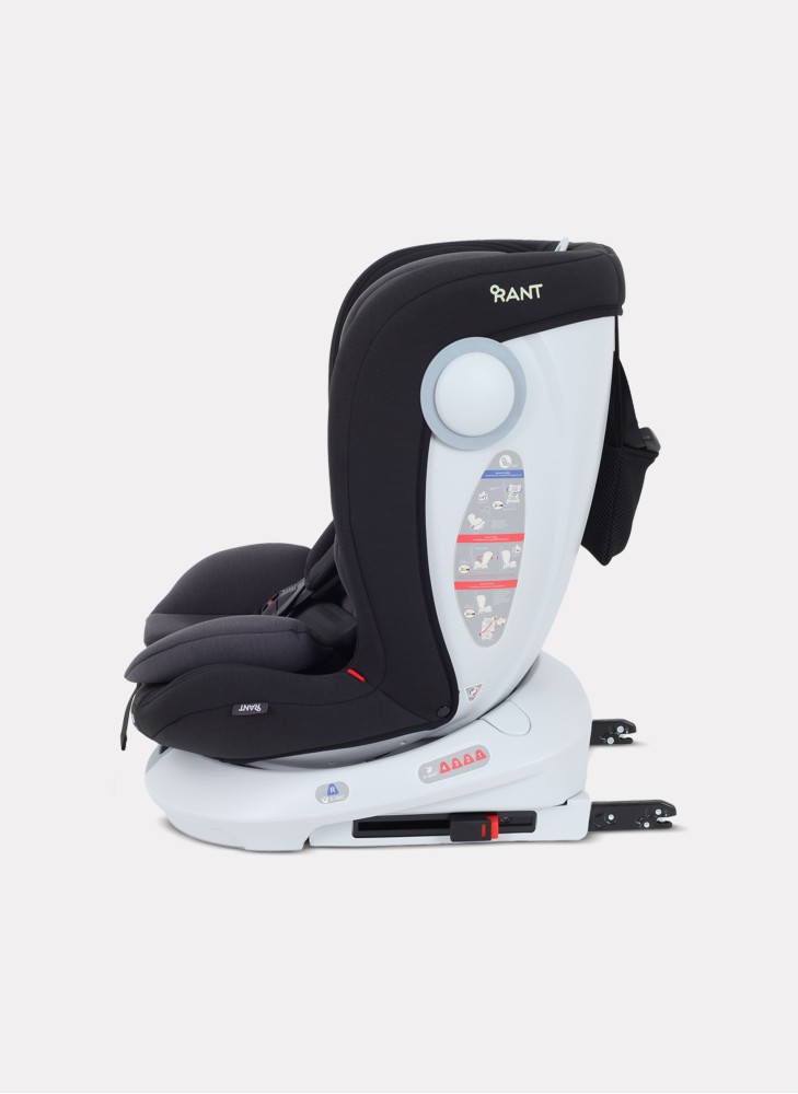 Детское автокресло Rant Drive Isofix для роста 40-150 см | Серое | Группа 0-1-2-3 (0 - 36 кг) | С поворотной базой на 360