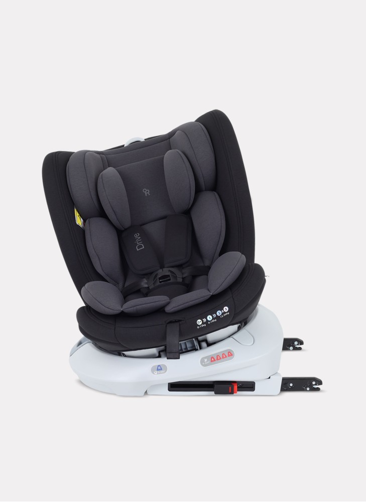 Детское автокресло Rant Drive Isofix для роста 40-150 см | Серое | Группа 0-1-2-3 (0 - 36 кг) | С поворотной базой на 360