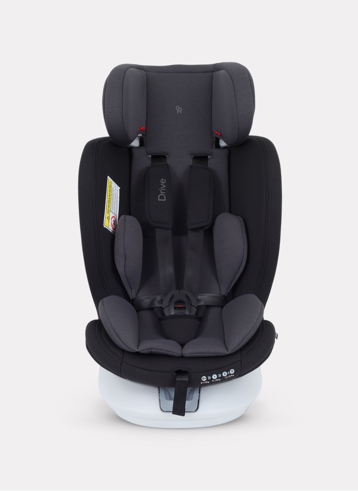 Детское автокресло Rant Drive Isofix для роста 40-150 см | Серое | Группа 0-1-2-3 (0 - 36 кг) | С поворотной базой на 360