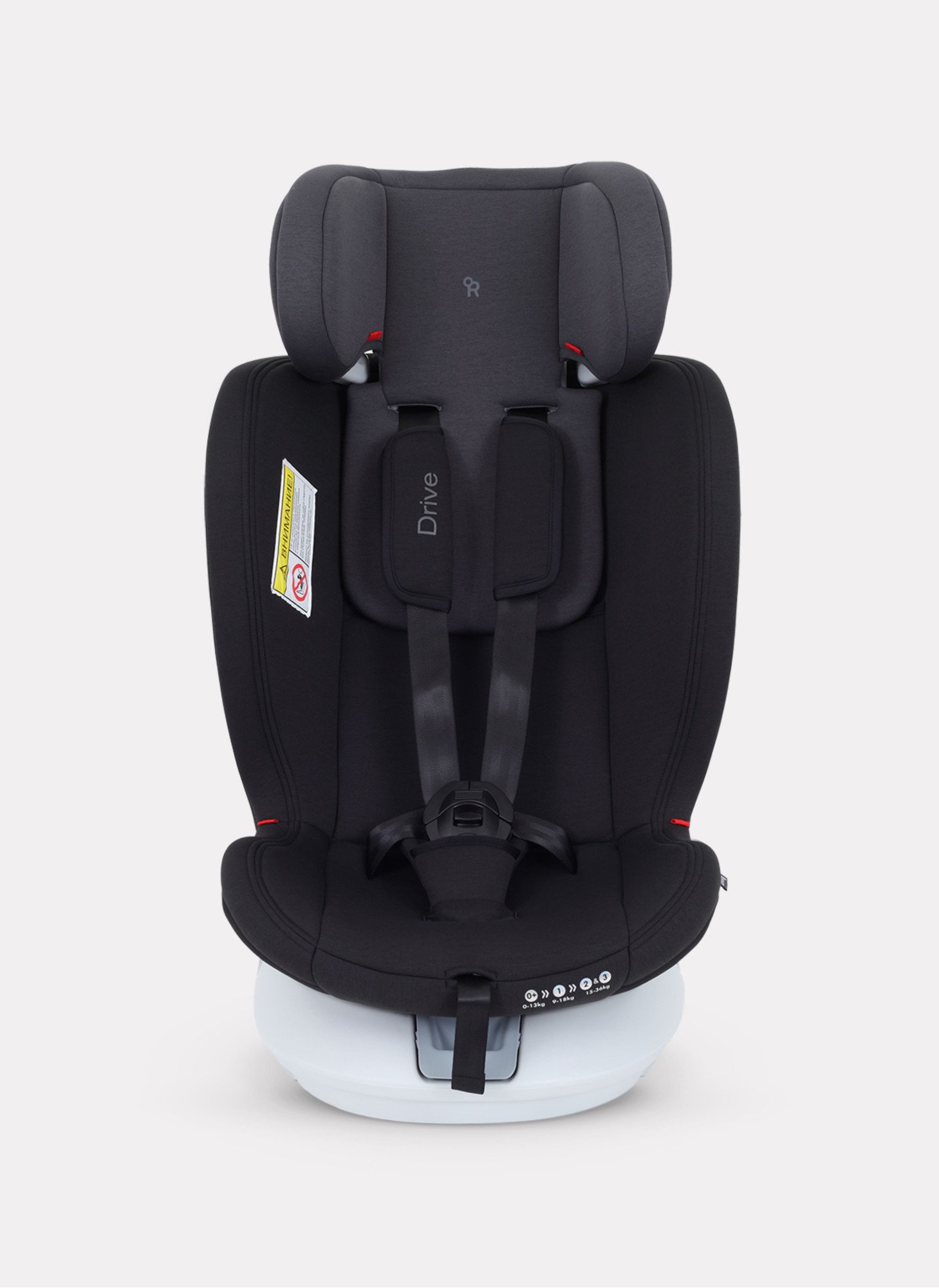 Детское автокресло Rant Drive Isofix для роста 40-150 см | Серое | Группа 0-1-2-3 (0 - 36 кг) | С поворотной базой на 360