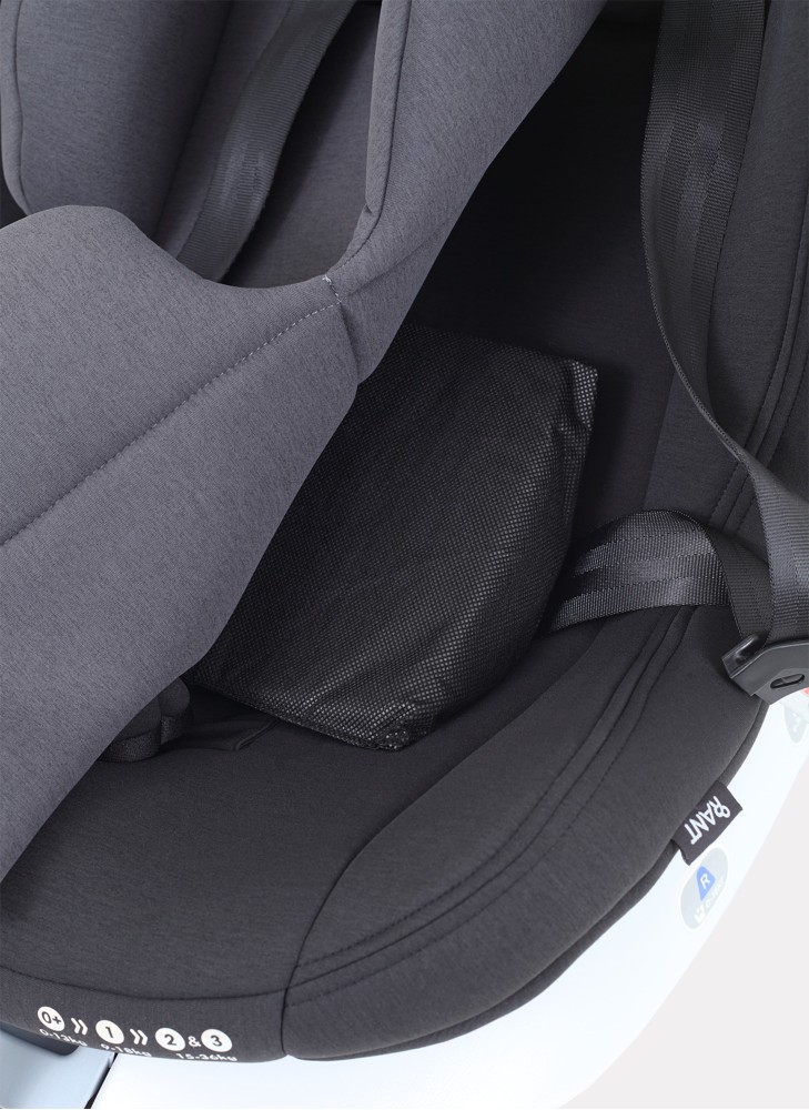 Детское автокресло Rant Drive Isofix для роста 40-150 см | Серое | Группа 0-1-2-3 (0 - 36 кг) | С поворотной базой на 360