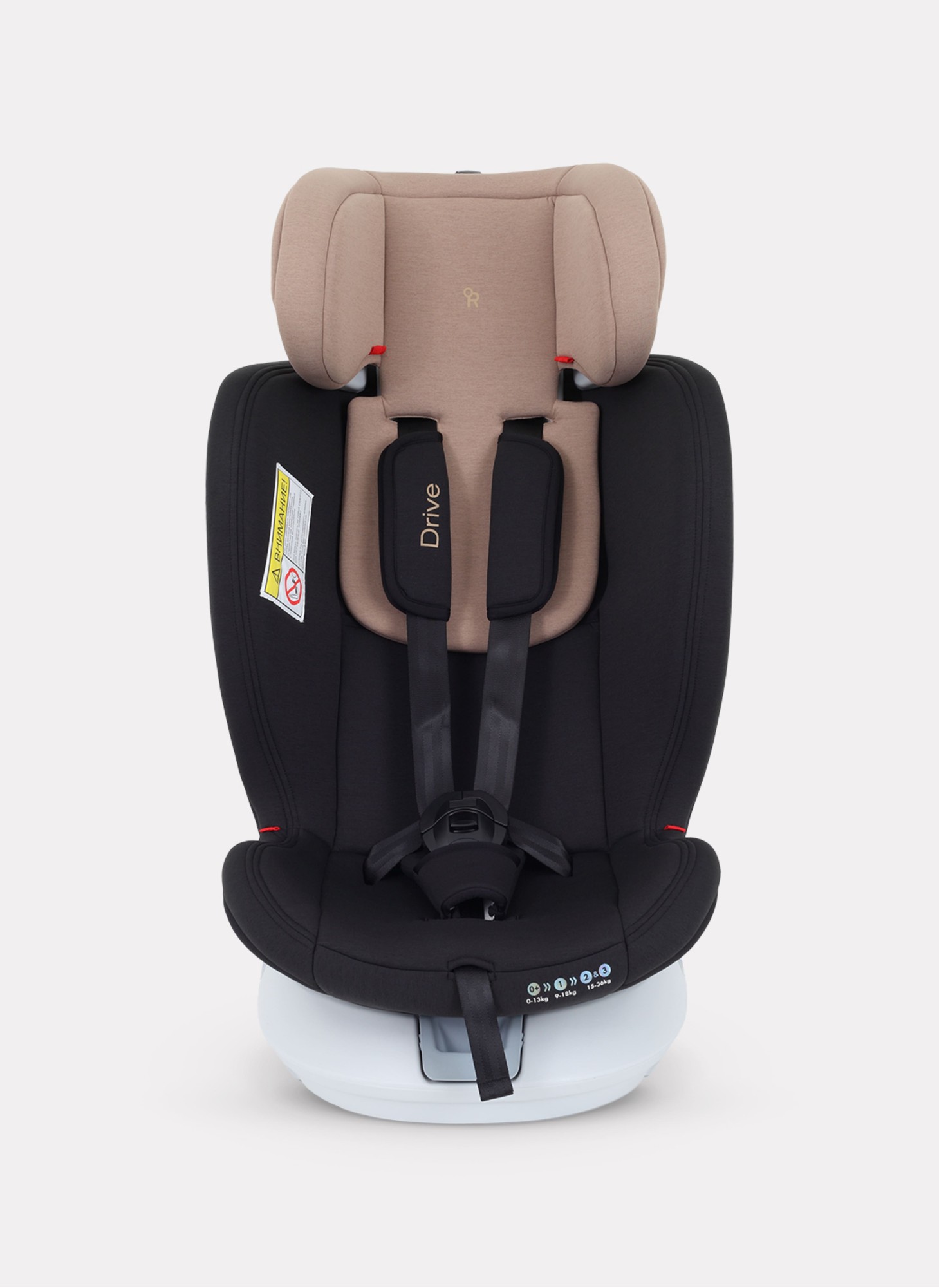 Детское автокресло Rant Drive Isofix для роста 40-150 см | Бежевое | Группа 0-1-2-3 (0 - 36 кг) | С поворотной базой на 360