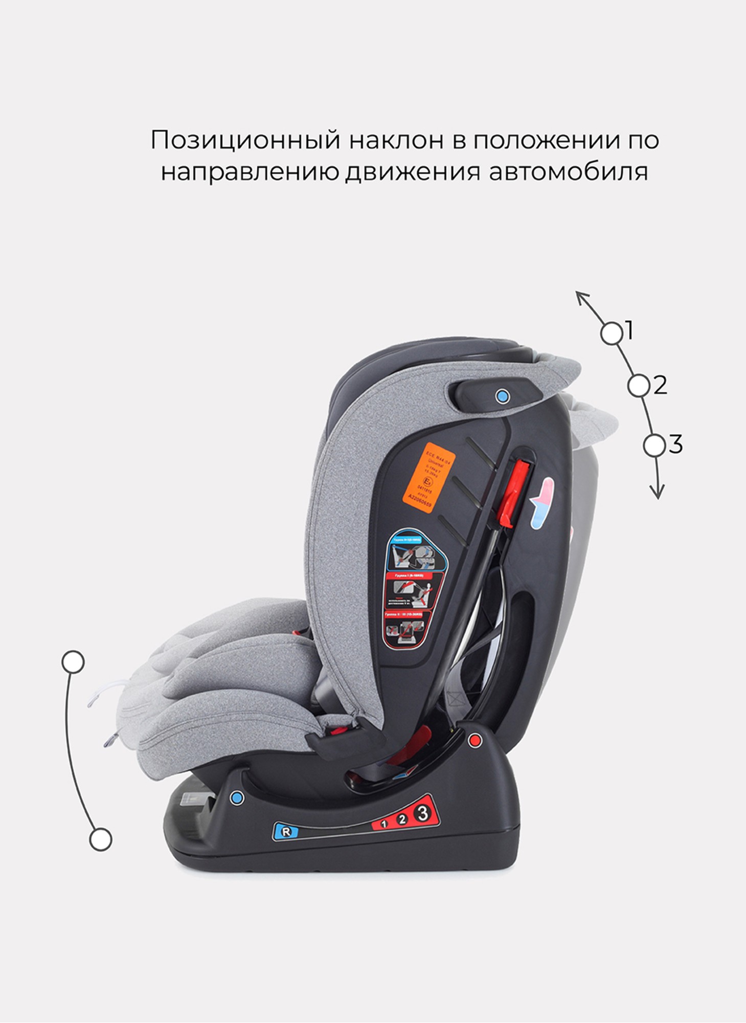 Детское автокресло Rant Matrix Active Line | Группа 0-1-2-3 (до 36 кг) | для роста 40-145 см | Серое | Для детей от 0 до 12 лет