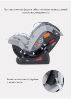 Детское автокресло Rant Matrix Active Line | Группа 0-1-2-3 (до 36 кг) | для роста 40-145 см | Серое | Для детей от 0 до 12 лет