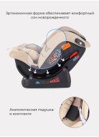 Детское автокресло Rant Matrix Active Line | Группа 0-1-2-3 (до 36 кг) | для роста 40-145 см | Бежевый цвет | Для детей от 0 до 12 лет