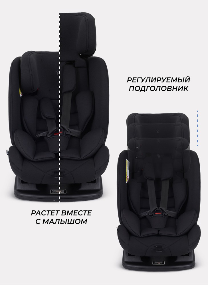 Детское автокресло Rant Matrix для роста 40-145 см | Черное | Группа 0-1-2-3 (до 36 кг) | Для детей от 0 до 12 лет