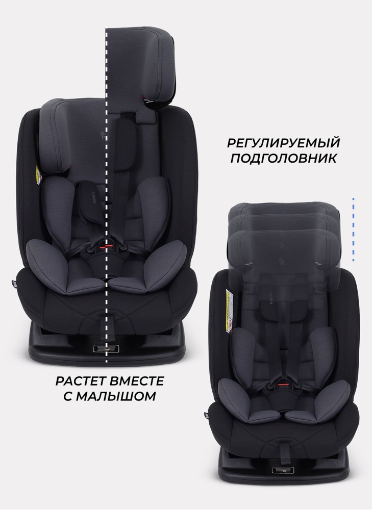 Детское автокресло Rant Matrix для роста 40-145 см | Серое | Группа 0-1-2-3 (до 36 кг) | Для детей от 0 до 12 лет