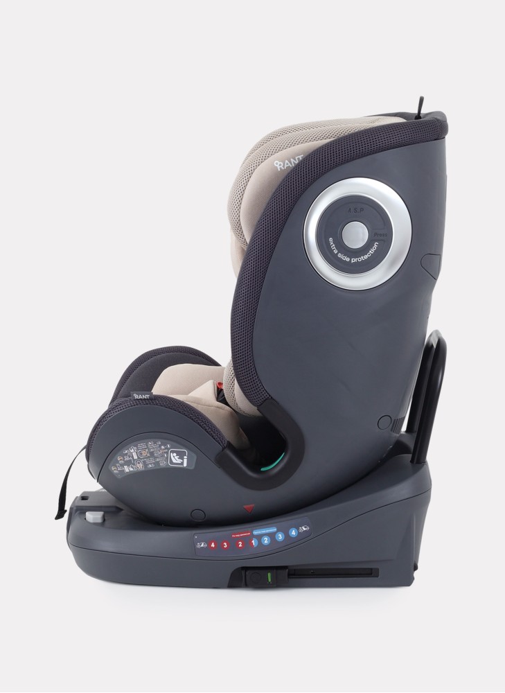 Детское автокресло Rant MultiFix с креплением Isofix | Рост детей 40-150 см | Бежевое | Группа 0-1-2-3 (0 - 36 кг) | С поворотной базой на 360