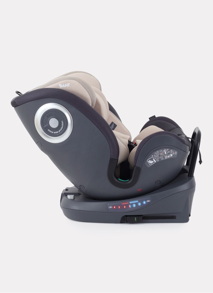 Детское автокресло Rant MultiFix с креплением Isofix | Рост детей 40-150 см | Бежевое | Группа 0-1-2-3 (0 - 36 кг) | С поворотной базой на 360
