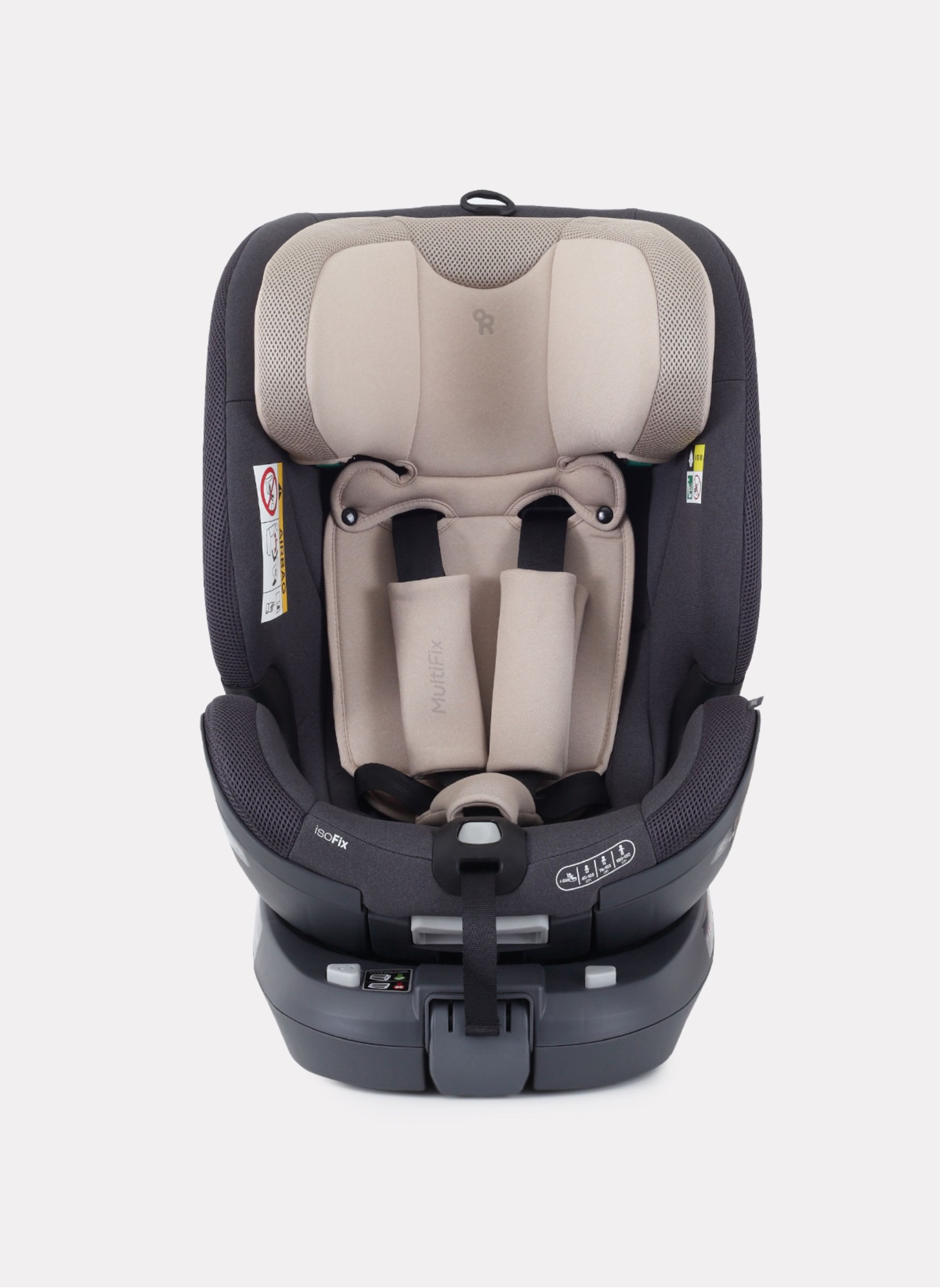 Детское автокресло Rant MultiFix с креплением Isofix | Рост детей 40-150 см | Бежевое | Группа 0-1-2-3 (0 - 36 кг) | С поворотной базой на 360