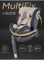 Детское автокресло Rant MultiFix с креплением Isofix | Рост детей 40-150 см | Бежевое | Группа 0-1-2-3 (0 - 36 кг) | С поворотной базой на 360