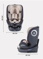 Детское автокресло Rant MultiFix с креплением Isofix | Рост детей 40-150 см | Бежевое | Группа 0-1-2-3 (0 - 36 кг) | С поворотной базой на 360