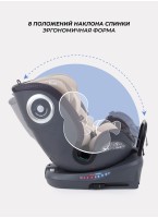Детское автокресло Rant MultiFix с креплением Isofix | Рост детей 40-150 см | Бежевое | Группа 0-1-2-3 (0 - 36 кг) | С поворотной базой на 360