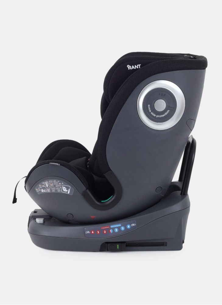 Детское автокресло Rant MultiFix с креплением Isofix | Рост детей 40-150 см | Черное | Группа 0-1-2-3 (0 - 36 кг) | С поворотной базой на 360