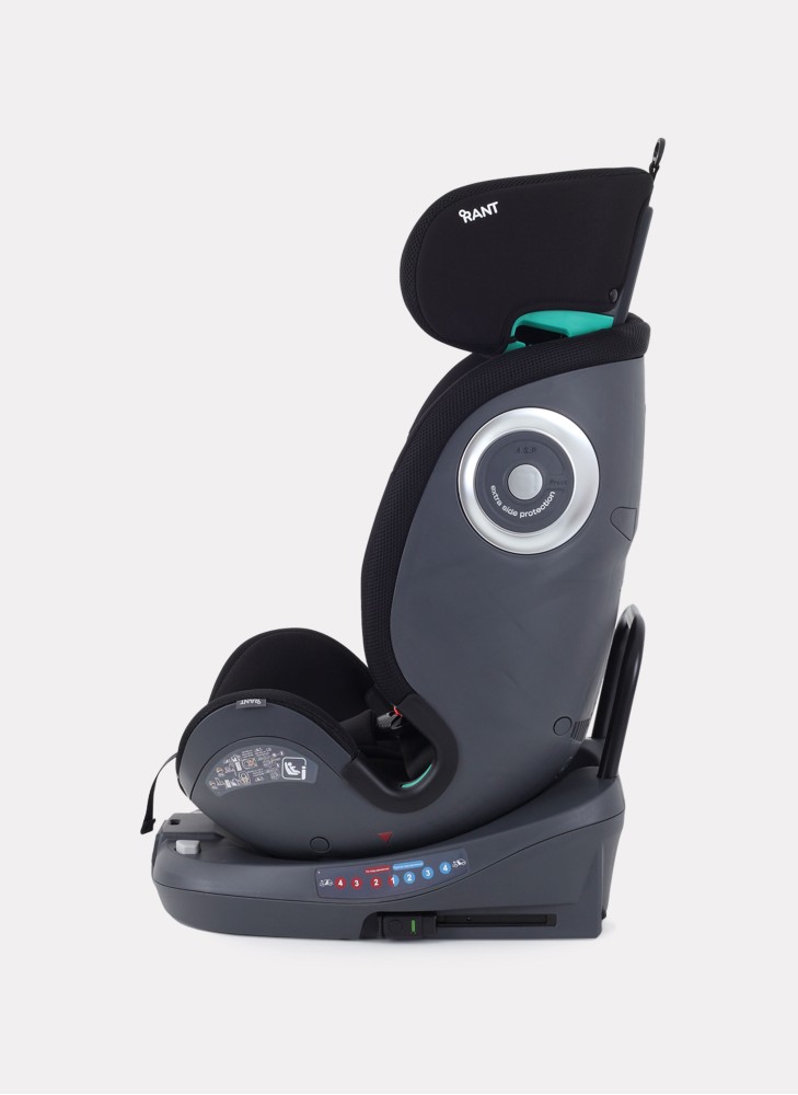 Детское автокресло Rant MultiFix с креплением Isofix | Рост детей 40-150 см | Черное | Группа 0-1-2-3 (0 - 36 кг) | С поворотной базой на 360