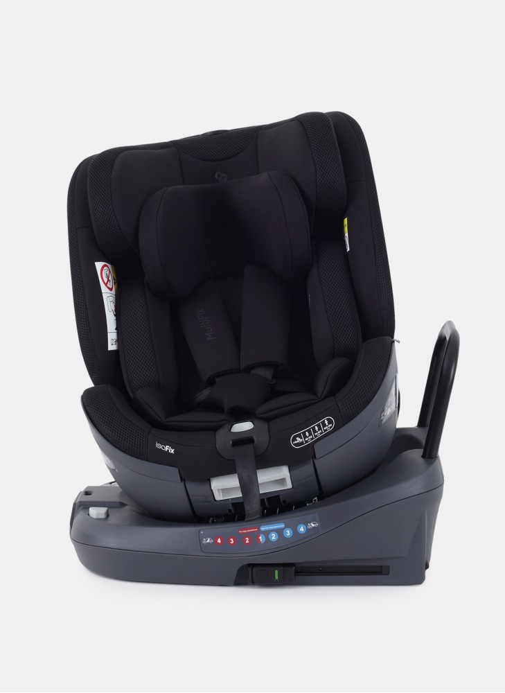 Детское автокресло Rant MultiFix с креплением Isofix | Рост детей 40-150 см | Черное | Группа 0-1-2-3 (0 - 36 кг) | С поворотной базой на 360