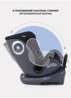 Детское автокресло Rant MultiFix с креплением Isofix | Рост детей 40-150 см | Черное | Группа 0-1-2-3 (0 - 36 кг) | С поворотной базой на 360