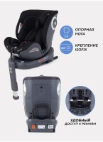 Детское автокресло Rant MultiFix с креплением Isofix | Рост детей 40-150 см | Черное | Группа 0-1-2-3 (0 - 36 кг) | С поворотной базой на 360