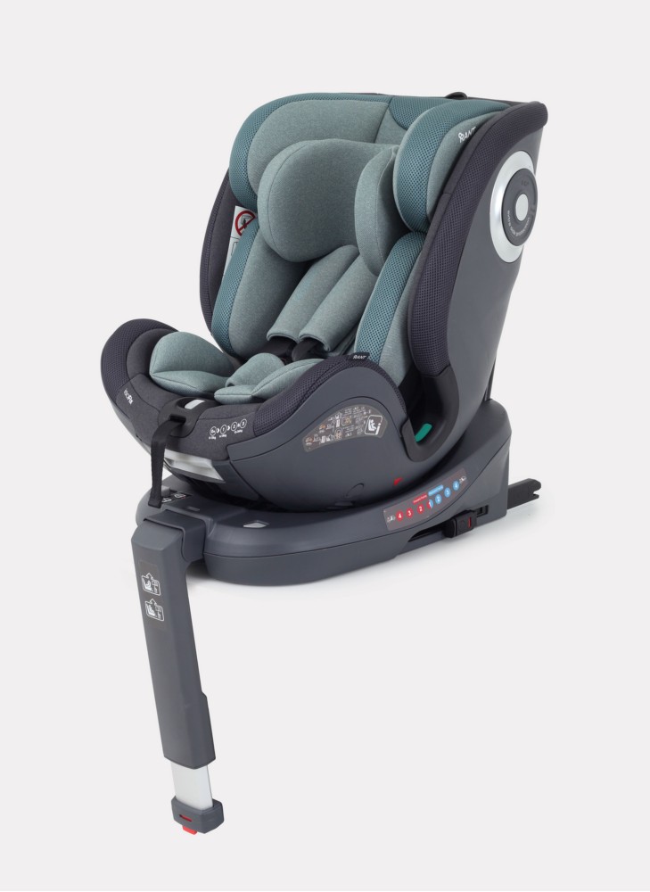Детское автокресло Rant MultiFix с креплением Isofix | Рост детей 40-150 см | Зеленое | Группа 0-1-2-3 (0 - 36 кг) | С поворотной базой на 360