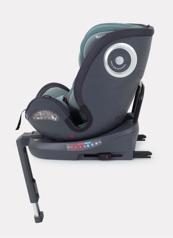 Детское автокресло Rant MultiFix с креплением Isofix | Рост детей 40-150 см | Зеленое | Группа 0-1-2-3 (0 - 36 кг) | С поворотной базой на 360