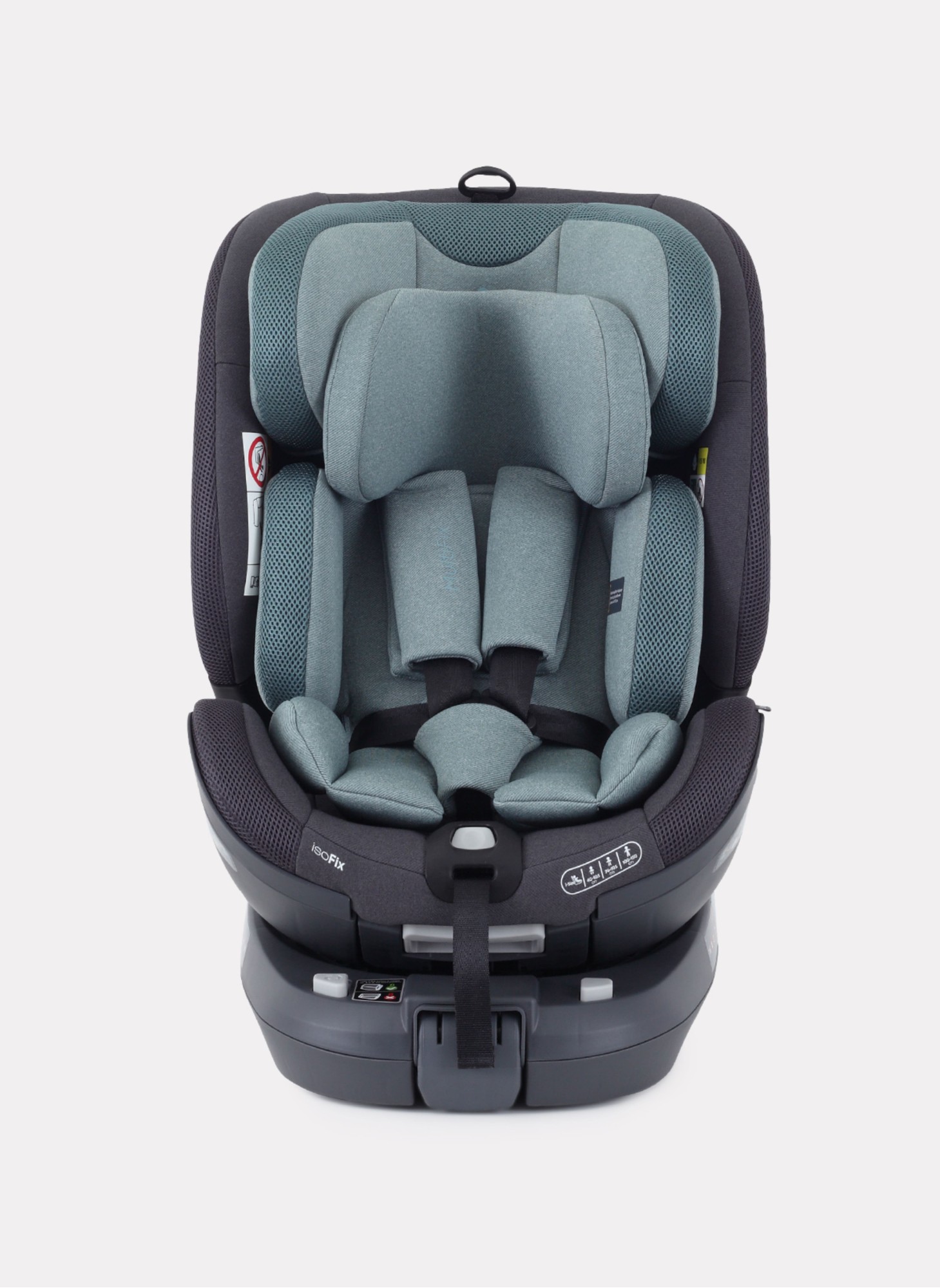 Детское автокресло Rant MultiFix с креплением Isofix | Рост детей 40-150 см | Зеленое | Группа 0-1-2-3 (0 - 36 кг) | С поворотной базой на 360