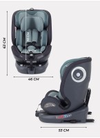 Детское автокресло Rant MultiFix с креплением Isofix | Рост детей 40-150 см | Зеленое | Группа 0-1-2-3 (0 - 36 кг) | С поворотной базой на 360
