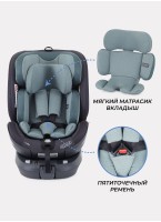 Детское автокресло Rant MultiFix с креплением Isofix | Рост детей 40-150 см | Зеленое | Группа 0-1-2-3 (0 - 36 кг) | С поворотной базой на 360