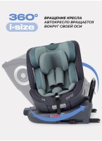 Детское автокресло Rant MultiFix с креплением Isofix | Рост детей 40-150 см | Зеленое | Группа 0-1-2-3 (0 - 36 кг) | С поворотной базой на 360