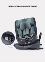 Детское автокресло Rant MultiFix с креплением Isofix | Рост детей 40-150 см | Зеленое | Группа 0-1-2-3 (0 - 36 кг) | С поворотной базой на 360