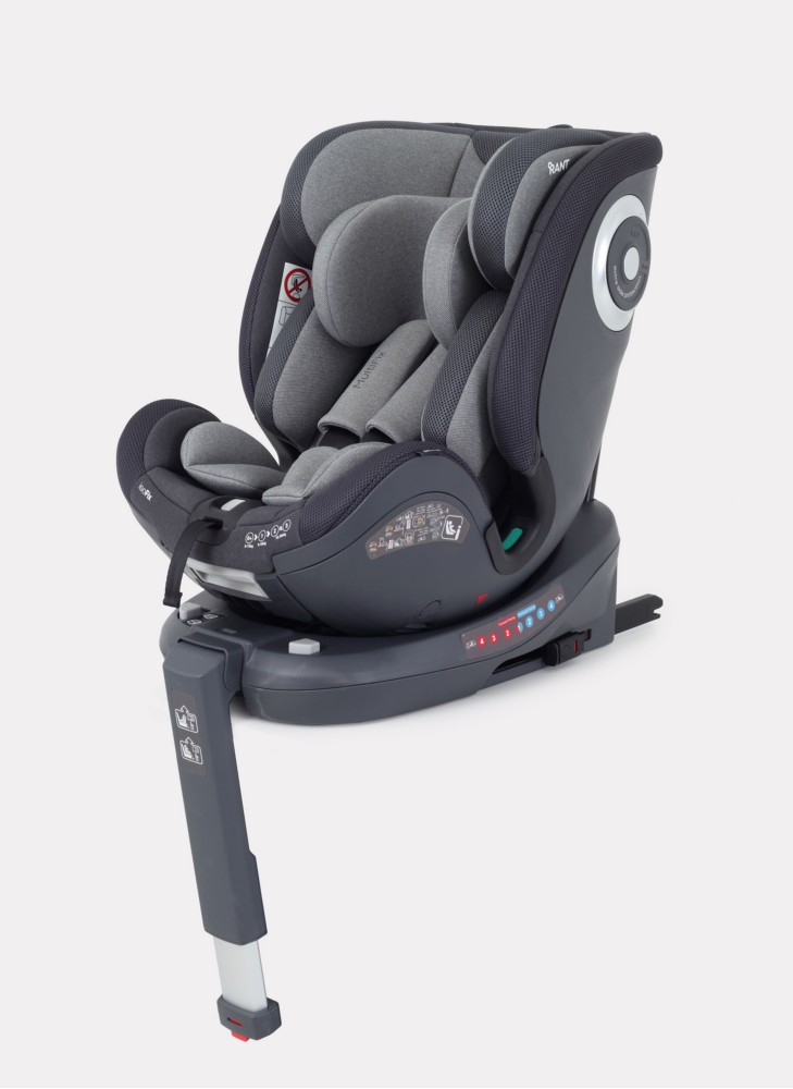 Детское автокресло Rant MultiFix с креплением Isofix | Рост детей 40-150 см | Зеленое | Группа 0-1-2-3 (0 - 36 кг) | С поворотной базой на 360