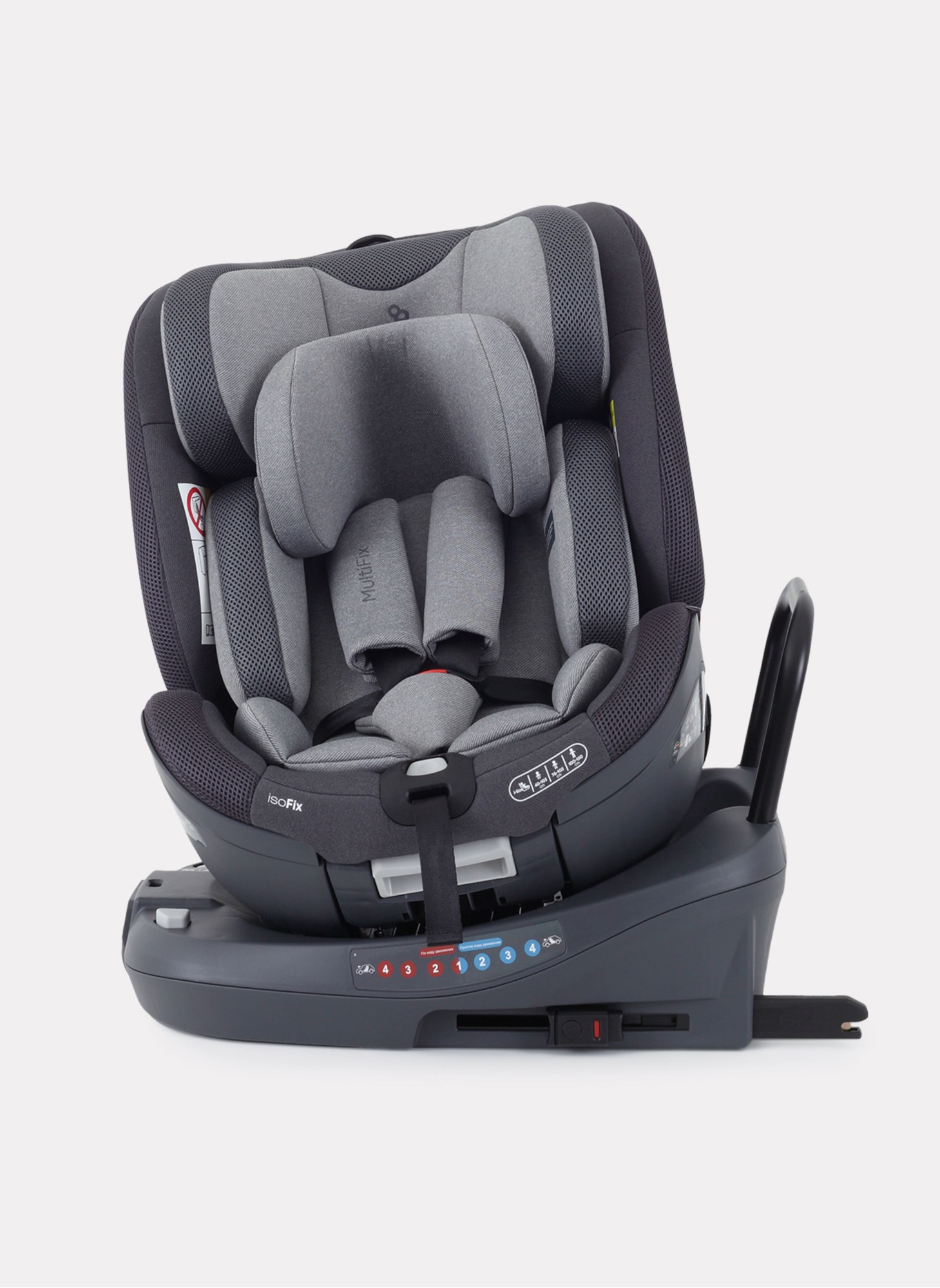 Детское автокресло Rant MultiFix с креплением Isofix | Рост детей 40-150 см | Зеленое | Группа 0-1-2-3 (0 - 36 кг) | С поворотной базой на 360