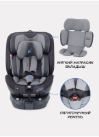 Детское автокресло Rant MultiFix с креплением Isofix | Рост детей 40-150 см | Зеленое | Группа 0-1-2-3 (0 - 36 кг) | С поворотной базой на 360