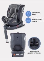 Детское автокресло Rant MultiFix с креплением Isofix | Рост детей 40-150 см | Зеленое | Группа 0-1-2-3 (0 - 36 кг) | С поворотной базой на 360