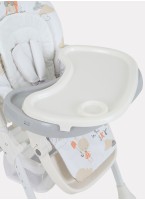 Детский стульчик для кормления Rant Cream 2024 с колесиками и стопором колес, со съемной столешницей | 7 положений по высоте | Цвет - молочный