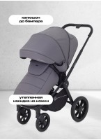 Детская коляска 2в1 Rant Flex RA076 графитовая | Люлька и прогулка | Реверсивный блок | Резиновые поворотные колеса | С амортизацией