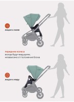 Rant Basic Energy коляска прогулочная зеленая с реверсивным блоком, с амортизацией и поворотными колесами, складная