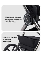 Rant Teo | Детская коляска 2 в 1 с амортизацией | Люлька и прогулочный реверсивный блок | Ненадувные колеса, передние колеса - поворотные  с фиксацией передних | Цвет - графитовый