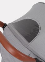 Прогулочная коляска Rant Vega 2023 серого цвета, с амортизацией, с регулировкой капора в четырех положениях, поворотные передние колеса с фиксацией направления