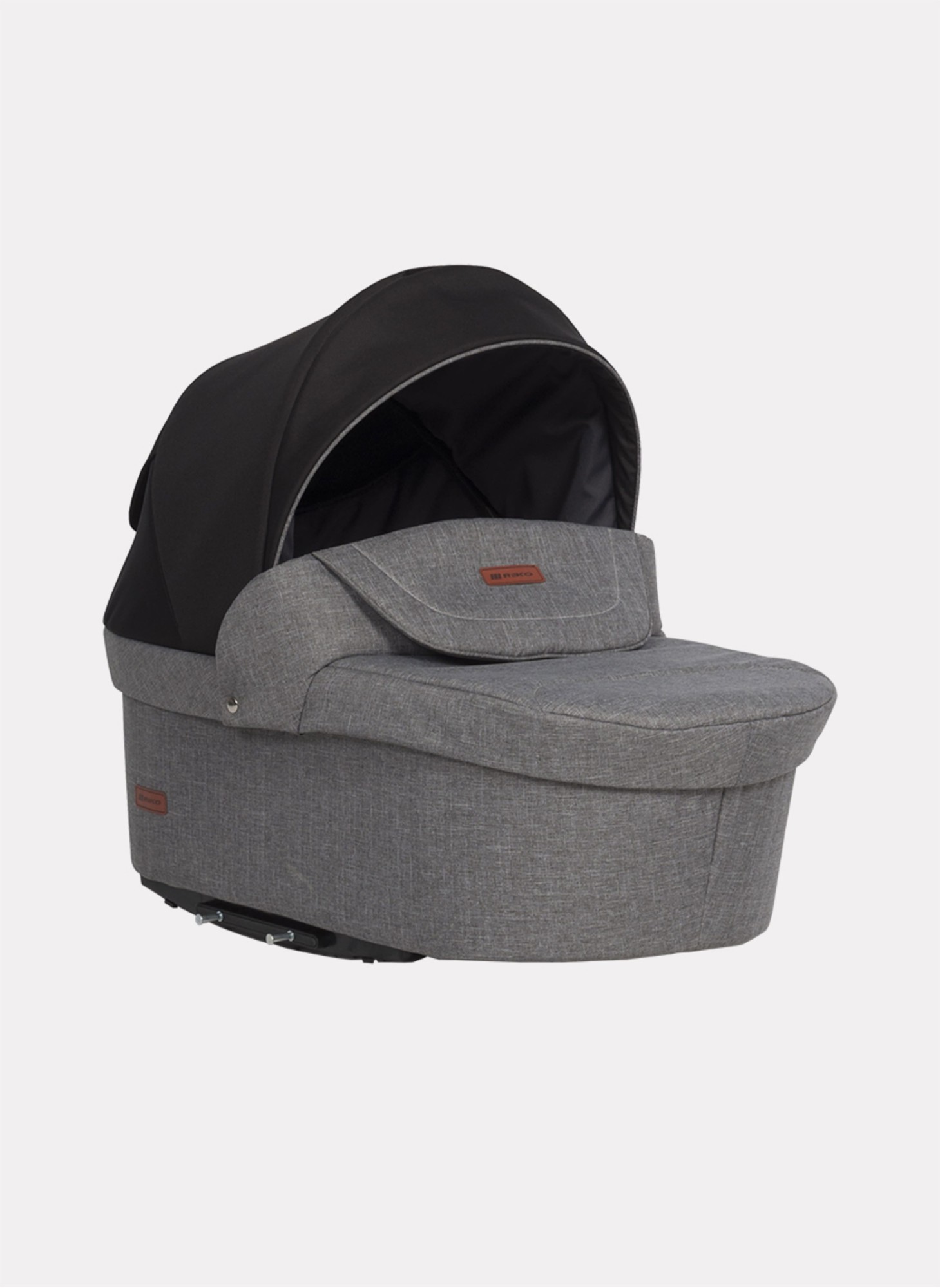 Детская коляска 2 в 1 Riko Basic Bella Lux 01 с реверсивным прогулочным блоком | Коляска с плавной амортизацией | Передние "умные" поворачиваемые надувные колеса | Цвет - темно-серый