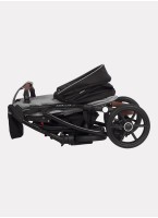 Детская коляска 2 в 1 Riko Basic Bella Lux 01 с реверсивным прогулочным блоком | Коляска с плавной амортизацией | Передние "умные" поворачиваемые надувные колеса | Цвет - темно-серый