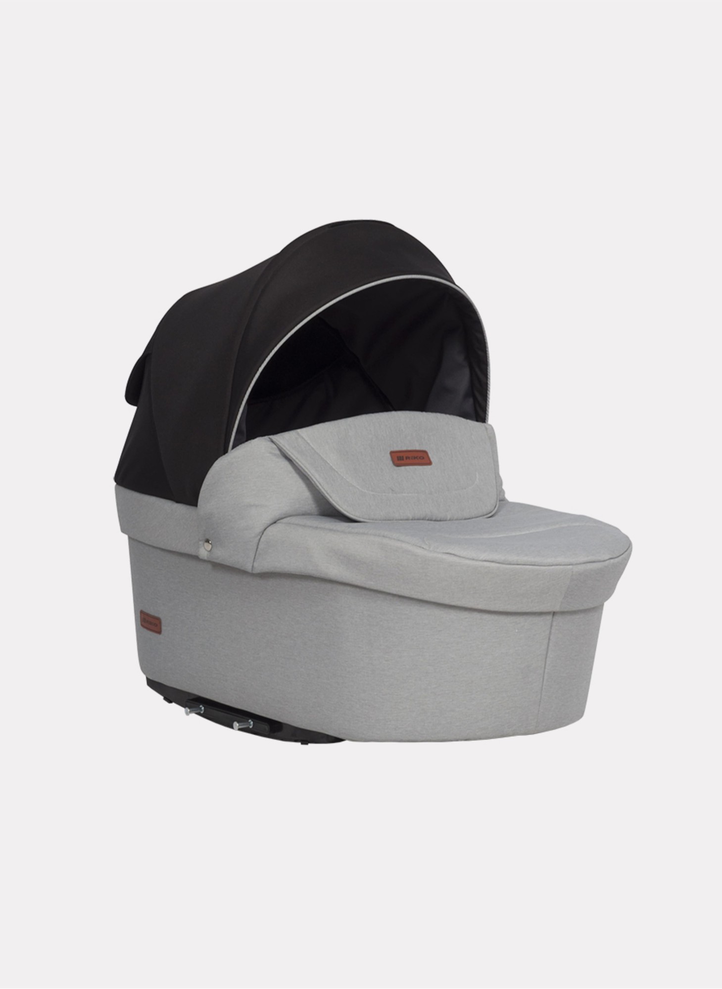 Детская коляска 2 в 1 Riko Basic Bella Lux 02 с реверсивным прогулочным блоком | Коляска с плавной амортизацией | Передние "умные" поворачиваемые надувные колеса | Цвет - серый
