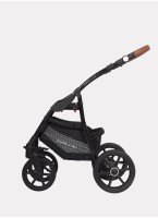 Детская коляска 2 в 1 Riko Basic Bella Lux 02 с реверсивным прогулочным блоком | Коляска с плавной амортизацией | Передние "умные" поворачиваемые надувные колеса | Цвет - серый