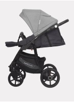 Детская коляска 2 в 1 Riko Basic Montana Bella 01 с реверсивным прогулочным блоком | Регулируемая амортизация | Передние поворачиваемые надувные колеса | Цвет - серый