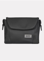 Детская коляска 2 в 1 Riko Basic Montana Premium Gold 02 из экокожи | Реверсивный прогулочный блок | Регулируемая амортизация | Передние поворачиваемые колеса из резины | Цвет - черный