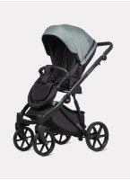 Детская коляска 2 в 1 Riko Basic Montana Plus | Реверсивный прогулочный блок | Регулируемая амортизация | Передние поворачиваемые колеса из вспененной резины | Цвет - зеленый