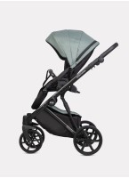 Детская коляска 2 в 1 Riko Basic Montana Plus | Реверсивный прогулочный блок | Регулируемая амортизация | Передние поворачиваемые колеса из вспененной резины | Цвет - зеленый