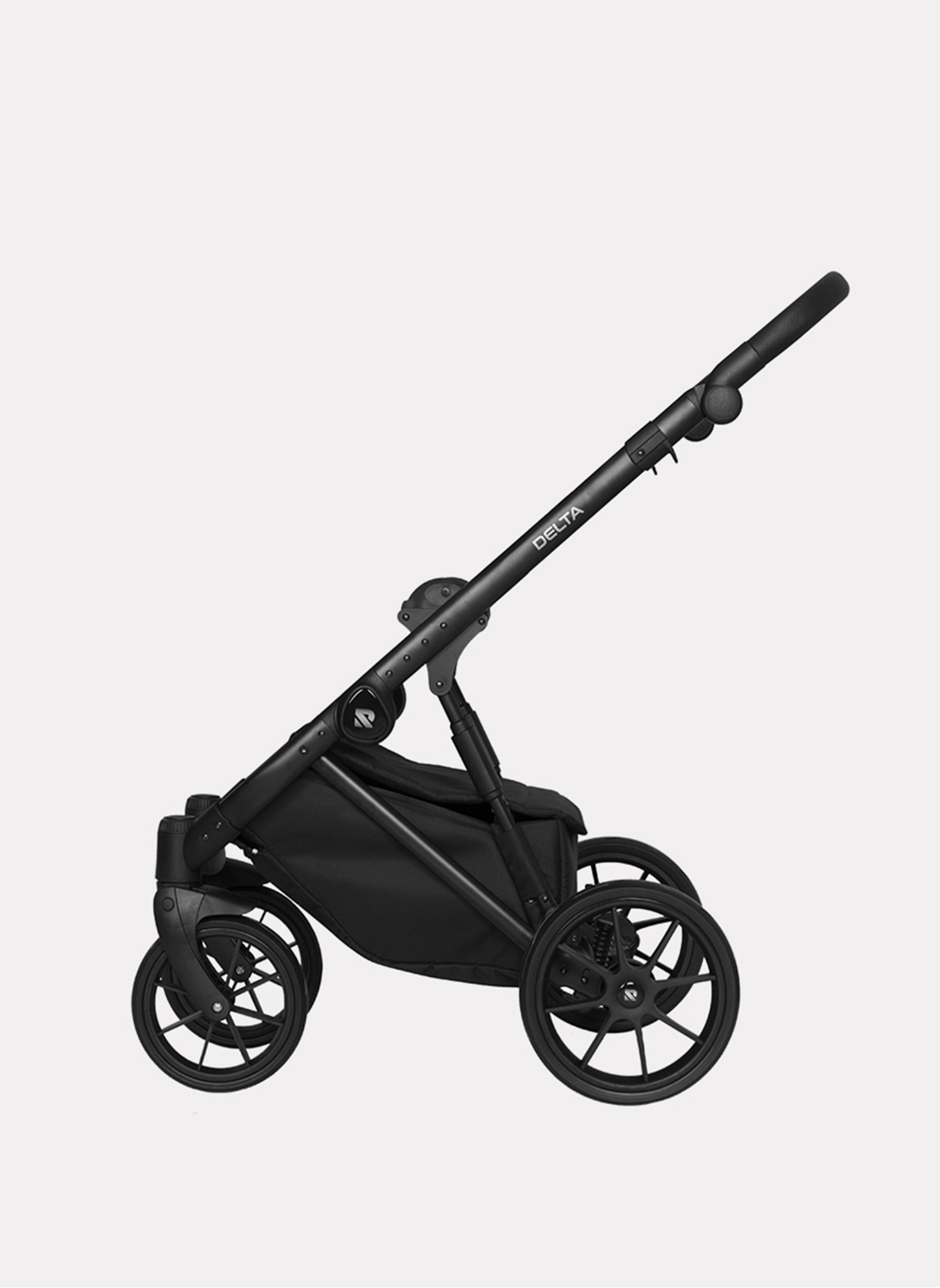 Детская коляска 2 в 1 Riko Basic Delta Ecco из экокожи, с поворотными передними колесами | Реверсивный прогулочный блок | Колеса из вспененной резины | Цвет - бежевый