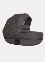 Детская коляска 2 в 1 Riko Basic Delta Ecco из экокожи, с поворотными передними колесами | Реверсивный прогулочный блок | Колеса из вспененной резины | Цвет - коричневый