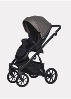 Детская коляска 2 в 1 Riko Basic Delta Ecco из экокожи, с поворотными передними колесами | Реверсивный прогулочный блок | Колеса из вспененной резины | Цвет - коричневый